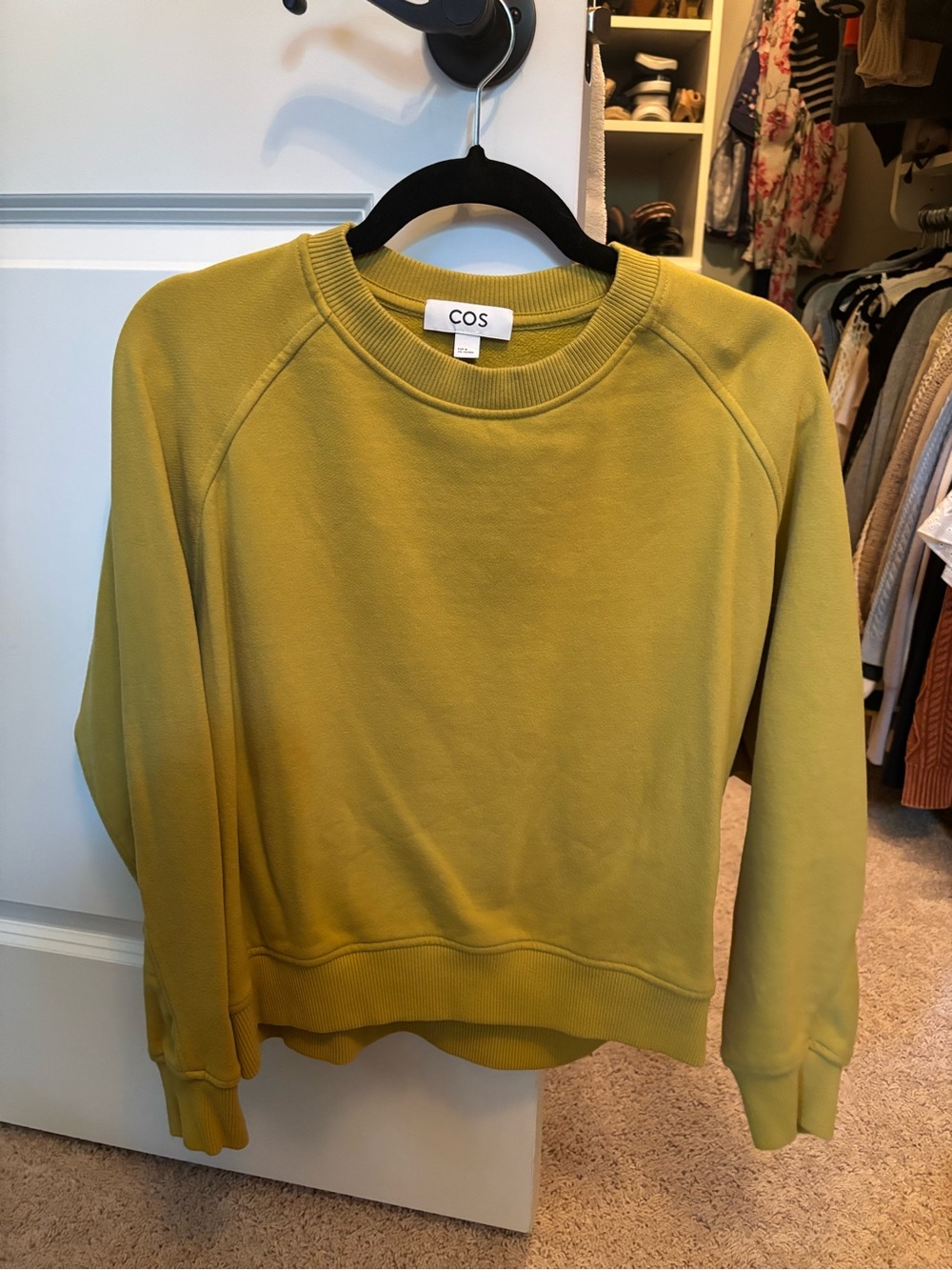 COS Olive/Yellow Toned Crewneck Sweatshirt